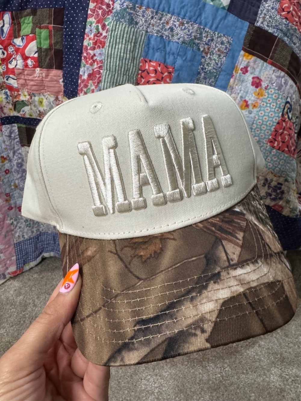 mama camo trucker hat